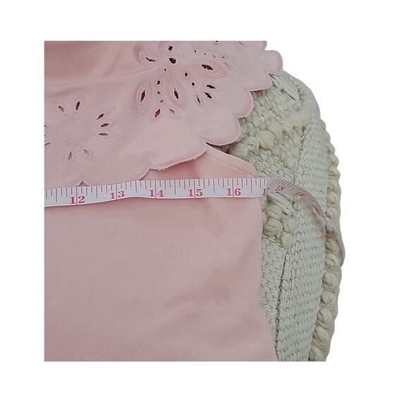 Ann Taylor Women's Eyelet Petal Pink Off The Shoulder Medium Stretch Cottage - Picture 3 of 7